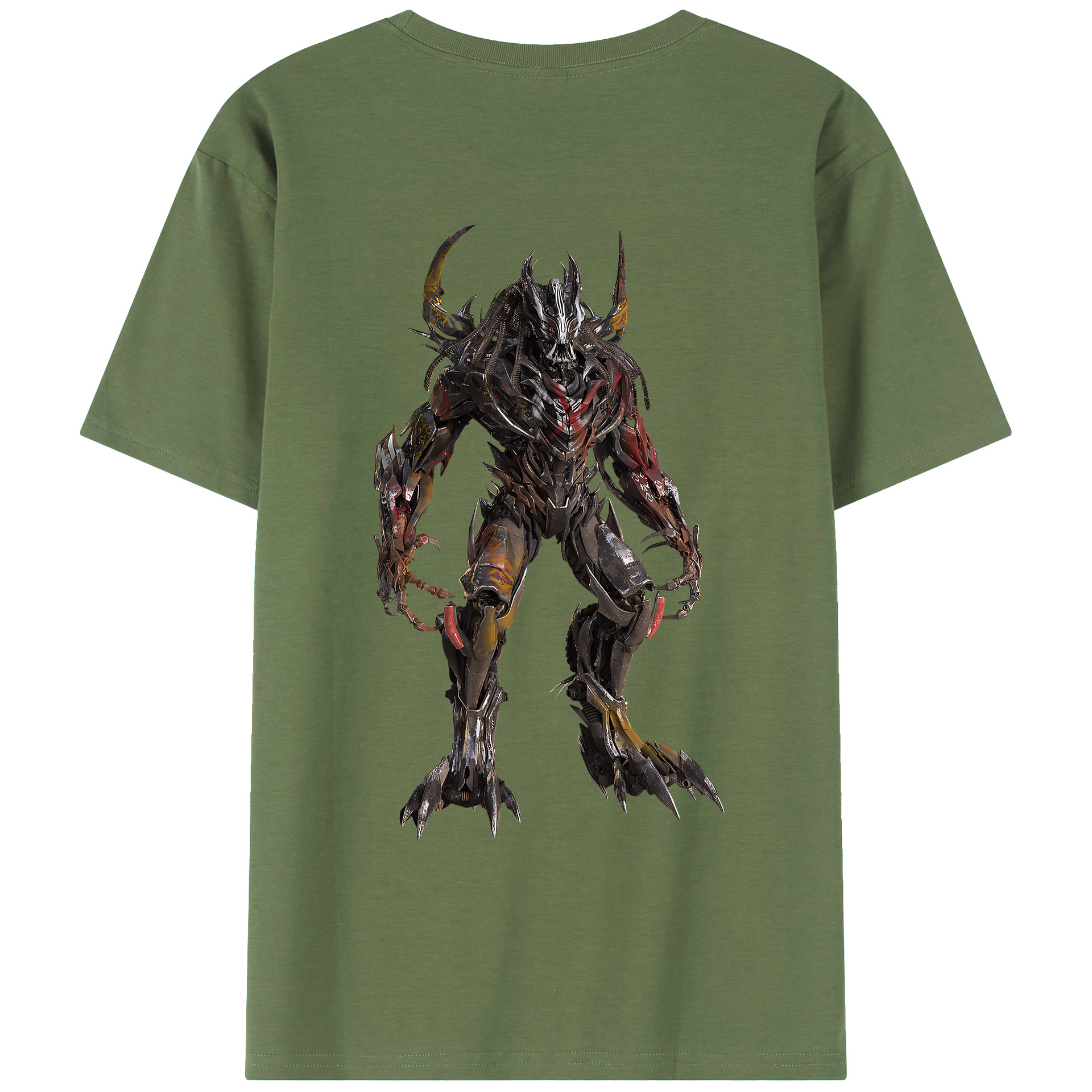 （画像用） Transformers トランスフォーマー 綿100％ メンズ半袖Tシャツ（バックプリント） 通気性